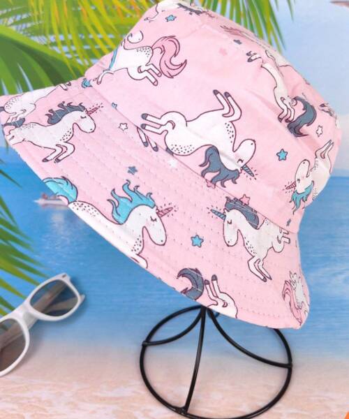 Sombrero Infantil Bucket Rosa Unicornios Mod. 10 1055
