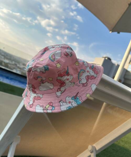 Sombrero Infantil Bucket Rosa Unicornios Rosas Mod. 10 1055