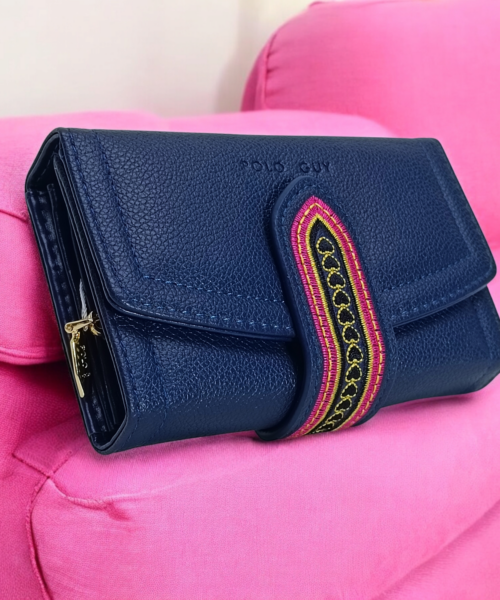 Cartera Azul Marino para Dama Mod. 10 2404