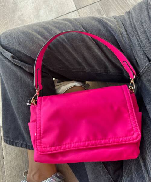 Bolsa Juvenil de Nylon Fucsia Mod. 10 4218