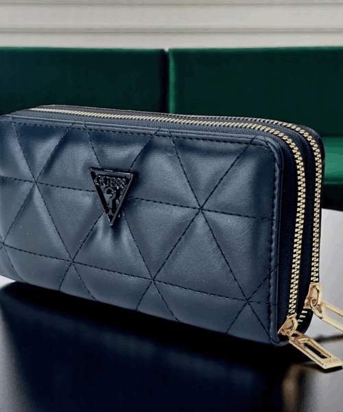 Cartera Negra estilo Abollonado Mod. 10 9059