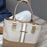 Bolso Mediano de Lino Beige Tejido Mod. 23 0092