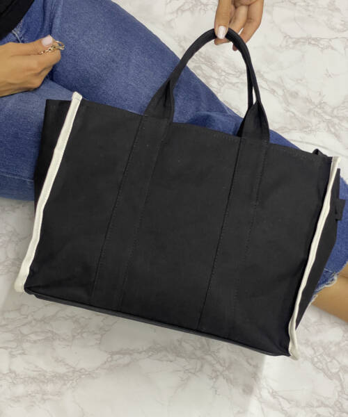 Bolsa Lona Color Negro Mod. 23 4001