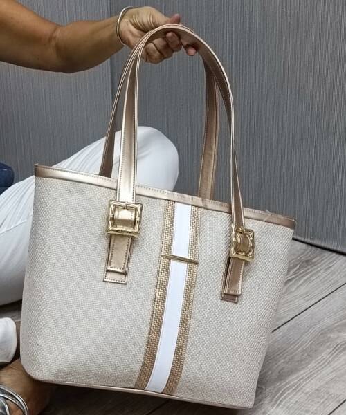 Bolsa Lino Beige Tejido Mod. 23 9052