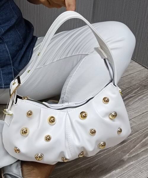 Bolso Clevelan Blanco con Estoperoles Mod. 24 9002