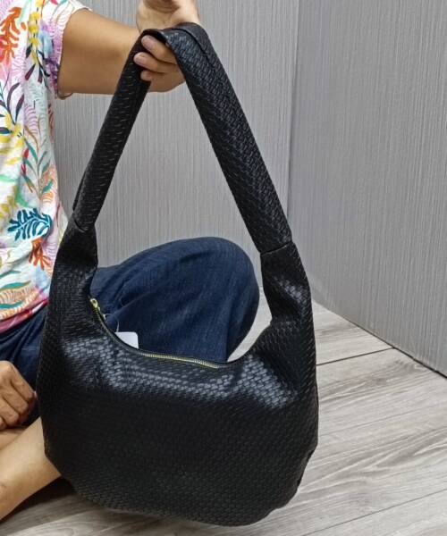 Bolso Grande Tejido Negro Mod. 24 9016