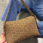 Bolso Durazno con Estampado de Leopardo Mod. 88 0001