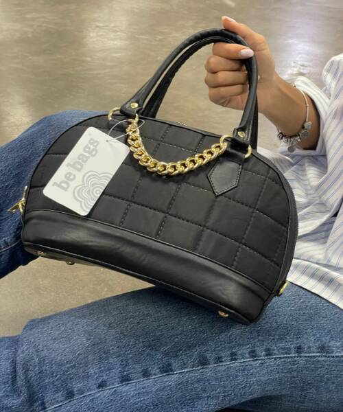 Bolso Abollonado Pongge Negro Mod. 23 9015