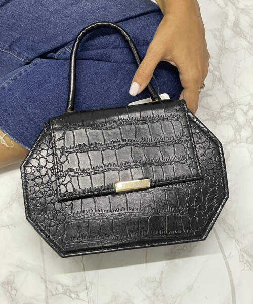 Bolsa Cajita Napa Grabada Negro mod. 23 9062