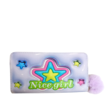 Cartera Morada Estilo Arcoiris Mod. 10 0200