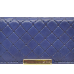 Cartera de Piel Cuadros Azul Marino mod 23 0701
