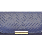 Cartera de Piel Cuadros Azul Marino mod 23 0703