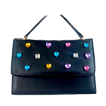 Bolsa Asa delgada Negra con Pedrería Mod. 23 9054